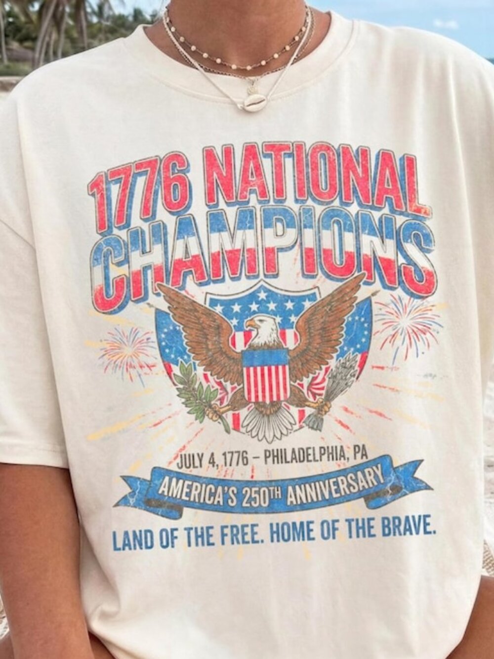 July 4th 1776 National Champions Graphic T-Shirt